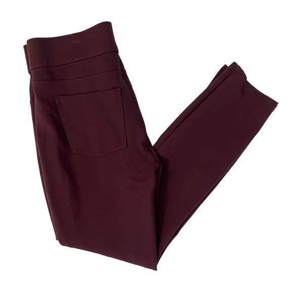 Spanx Maroon Purple Ponte Skinny Pull On Ankle Leggings Medium M - Picture 2 of 4